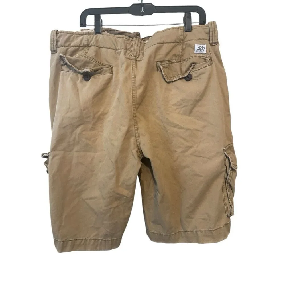 Vintage Aeropostale Cargo Shorts Mens 28 Brown Beige Pockets Summer